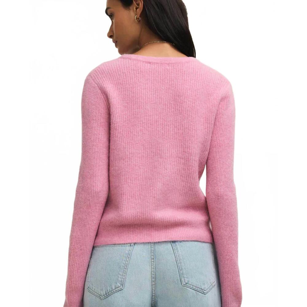 NEW Z SUPPLY medina cozy rib cardigan in pink crush - Picture 3 of 4